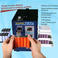 sunkko 737u spot welding machine 2 8kw double pulse battery spot welder lithium testing usb charging for 18650 battery pack weld