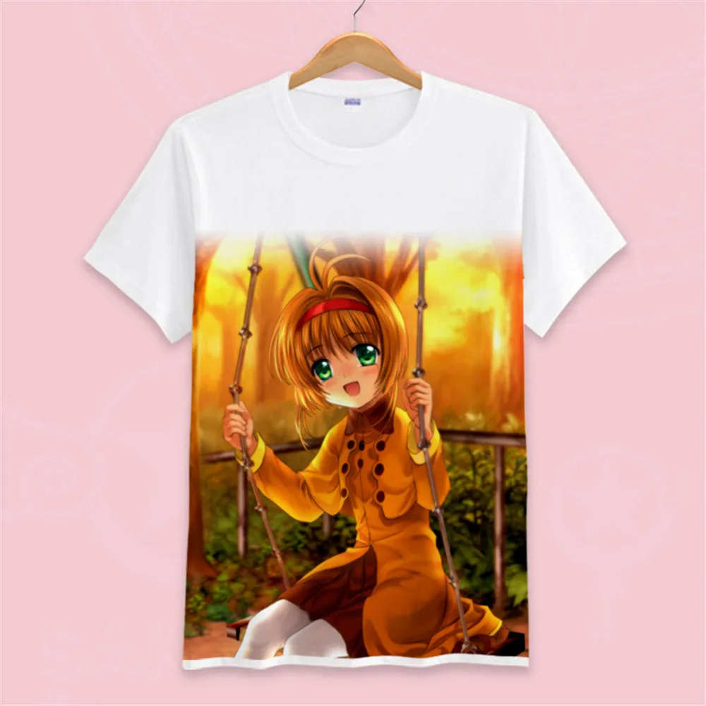 Карта captor Sakura футболка карта Captor Футболка мужская &quotАниме&quot Kawaii женские топы