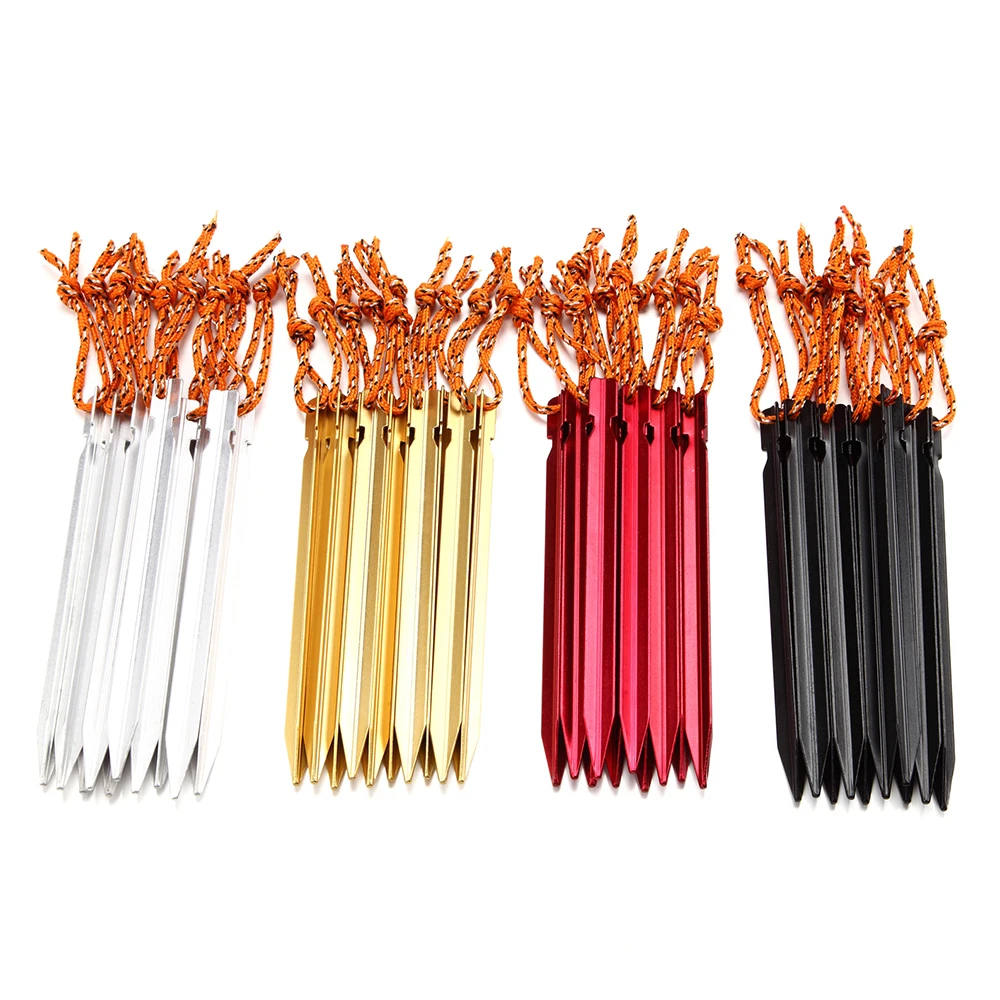 Палатка из алюминиевого сплава 5 шт./лот 18 см 700I с веревкой|Аксессуары для палаток|