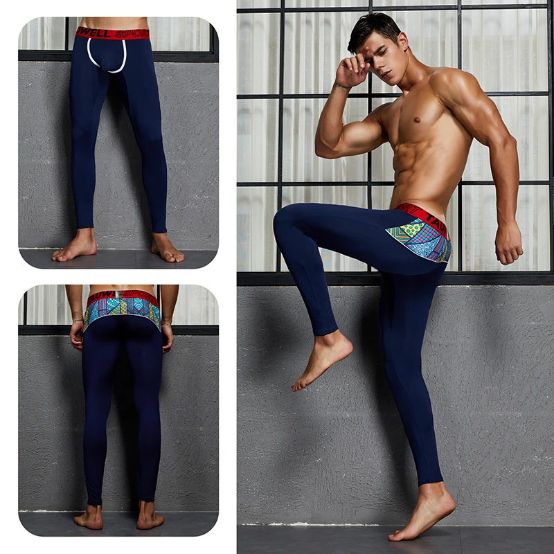 Newest Men's Printed Compression Pants Man Black Running Tights Men Cycling Tight Keep Warm Sports Leggings XXL Leggins