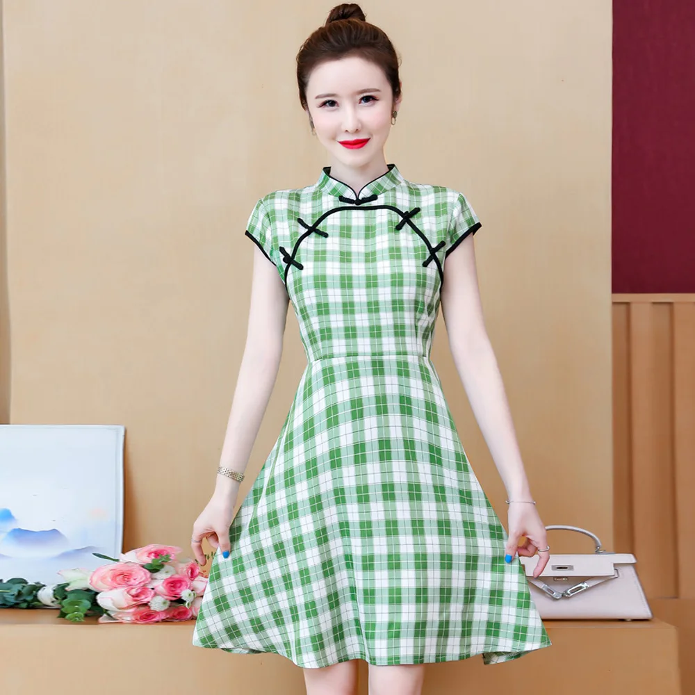 2020 Летняя мода Cheongsam размера плюс 4XL в традиционном китайском стиле платья с