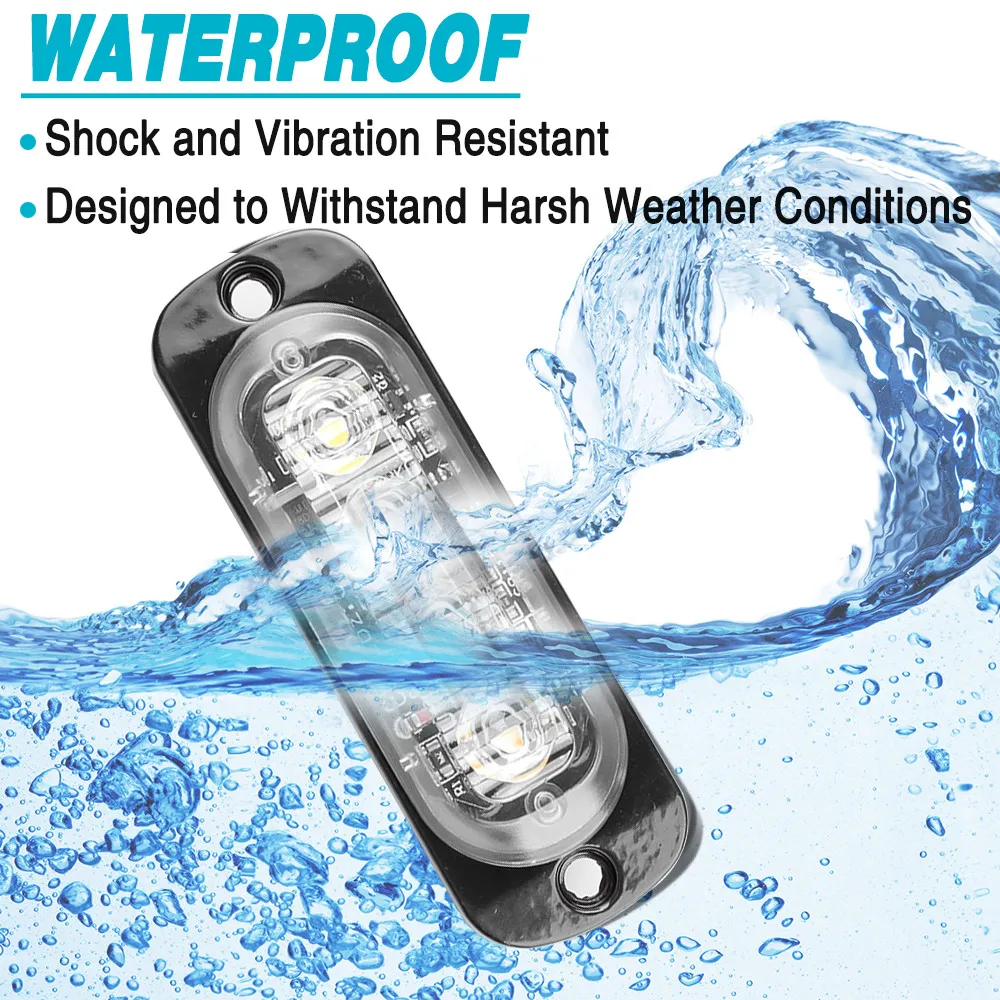 4 светодиода стробоскопический боковой предупредительный свет