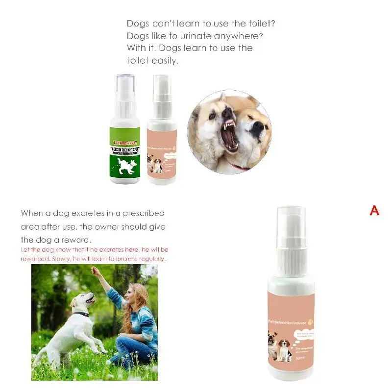 

30ml Pet Dog Spray Inducer Dog Toilet Training Puppy Positioning Defecation Pet Potty Training Spray SER88