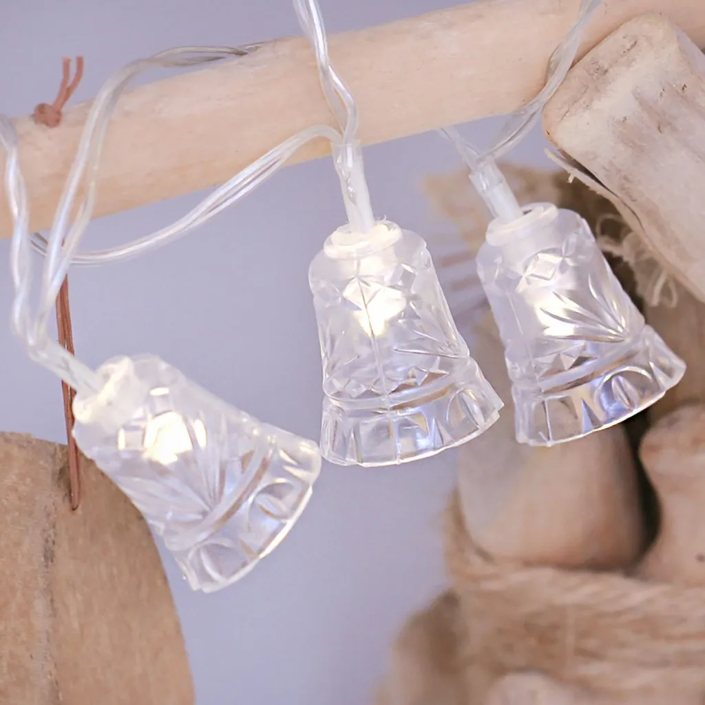 Рождественская гирлянда с колокольчиками длина 1 5 м 10 светодиодов вечерние