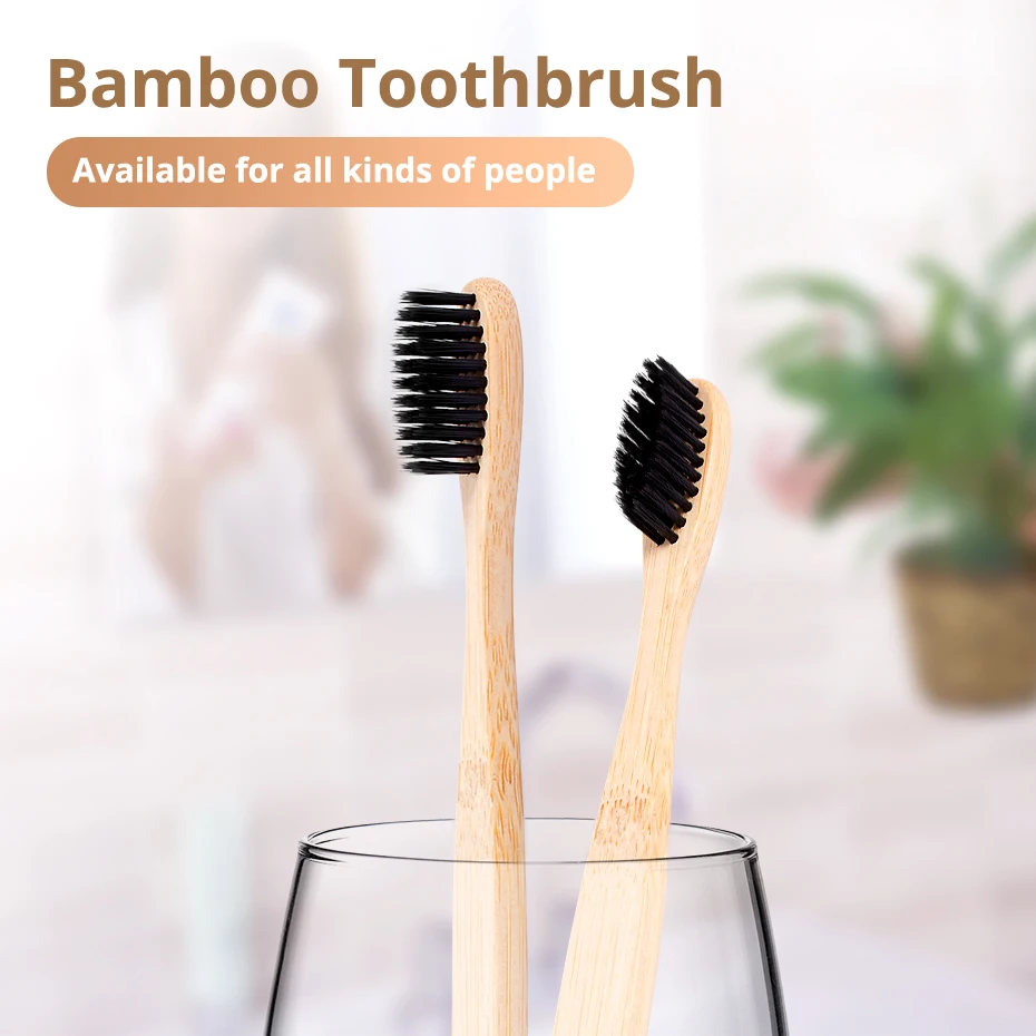 

1 PCS Bamboo Toothbrush New Style Soft Toothbrush Dental Oral Care Low Carbon Environmental Natural Bamboo Adult Toothbrush