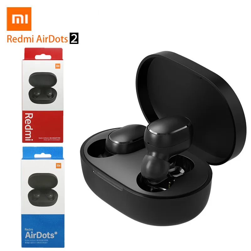 2021 Xiaomi Redmi AirDots 2 беспроводные Bluetooth Airdots S Mi оригинальные наушники вкладыши Xiami