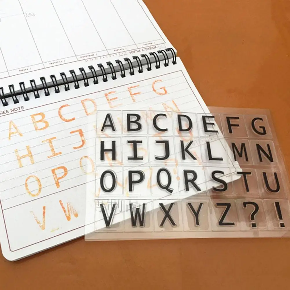 Прозрачные штампы с английскими буквами силиконовая прозрачная печать