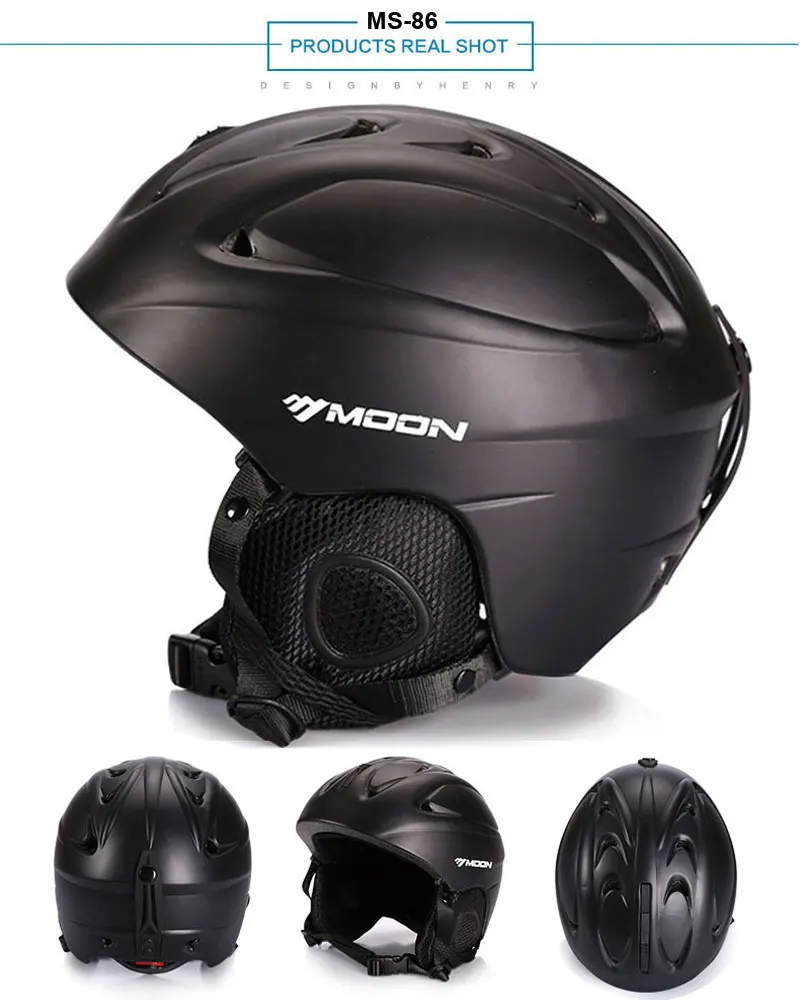MOON MS-86, шлем для катания на лыжах, сноуборде, зимний, для взрослых, скейтборд, оборудование для мужчин, t, спортивный, безопасный, для снега, лыжный шлем для мужчин и женщин с очками