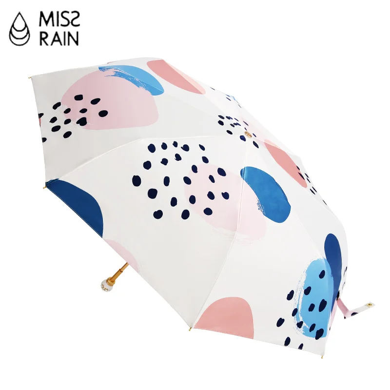 Роскошный женский зонтик с золотой ручкой хрустальным шаром от солнца складной