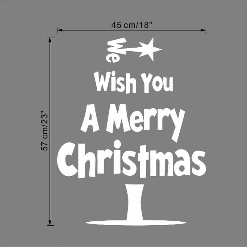 Мы желаем вам счастливого Рождества цитаты &quotдерево&quot наклейки на стену для