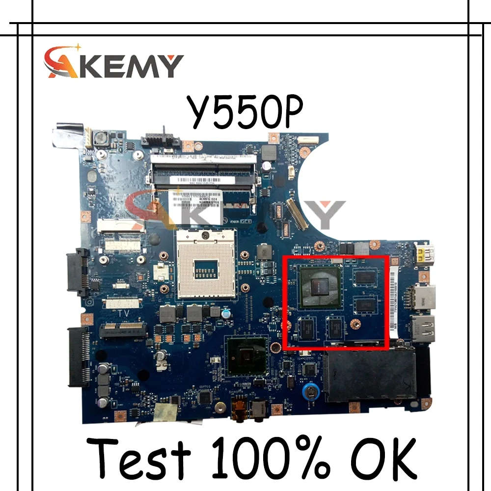 Материнская плата для ноутбука LENOVO Ideapad Y550P материнская NIWBA LA-5371P 11011662 HM55 N10P-GS-A2 |