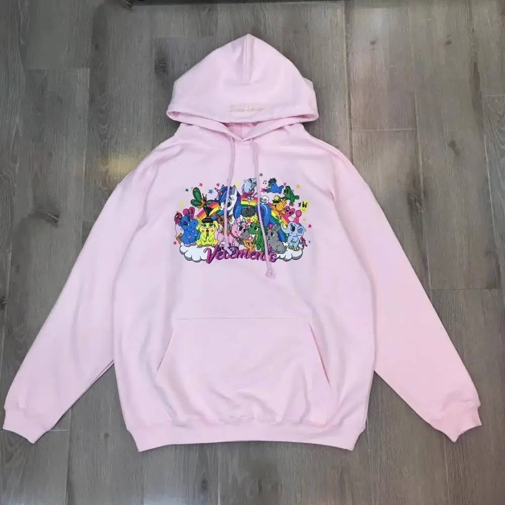 1 Женская толстовка с капюшоном для подиума, Vetements, свитшоты с единорогом, с принтом, с капюшоном, хлопковые, розовые, Vetements, толстовки Kanye West Heron MB, уличная одежда - Цвет: 1
