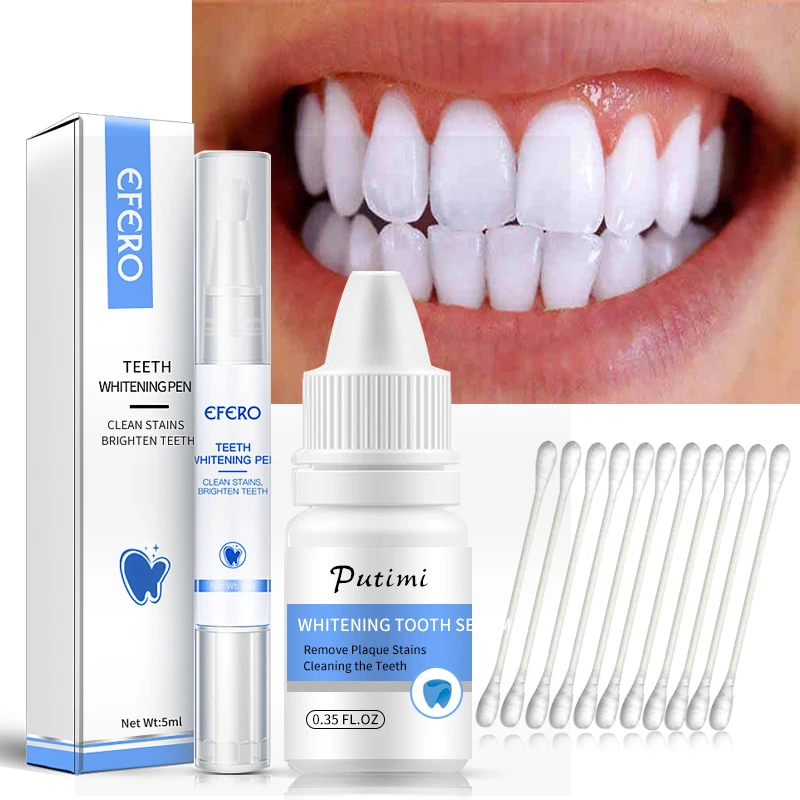 

2pcs/set Teeth Whitening Pen Cleaning Serum Remove Plaque Stains Dental Tools Oral Hygiene Care Tooth Gel Whitenning Products