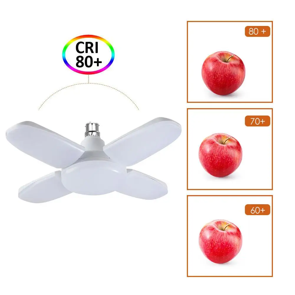 60W LED Garage Light With 4 Adjustable Panels Foldable Wide Illumination Area Lamp For Home Use Support Dropshipping |