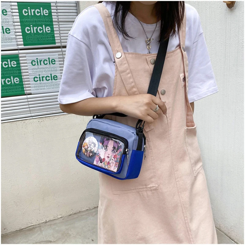 

Fashion Student Canvas Shoulder Bag Japanese Small Messenger Bag for Women Harajuku Lady Crossbody Bags Phone Purses Handbags