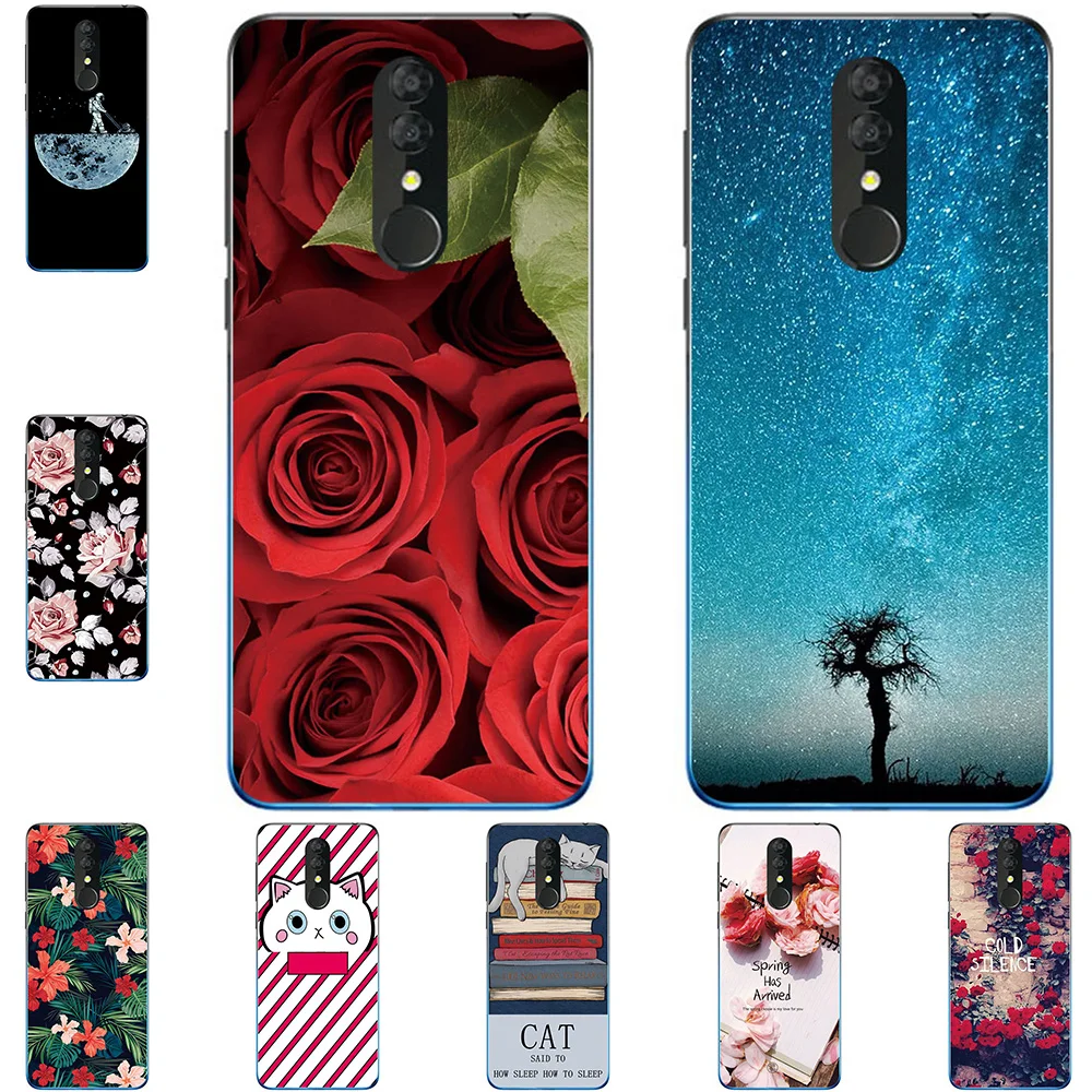 

Phone Case For Alcatel 3 (2019) 5053[KY] 5.93 inch Premier Bags Soft TPU Fashion Luxury Color Cartoon Printed Paint Mobile