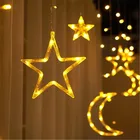 3,5 м светодиодный в форме звезды, Луны строка светильник домашнего освещения Рамадан фестиваль праздновать вечерние Декор фея светильник с фишкой рождественские украшения