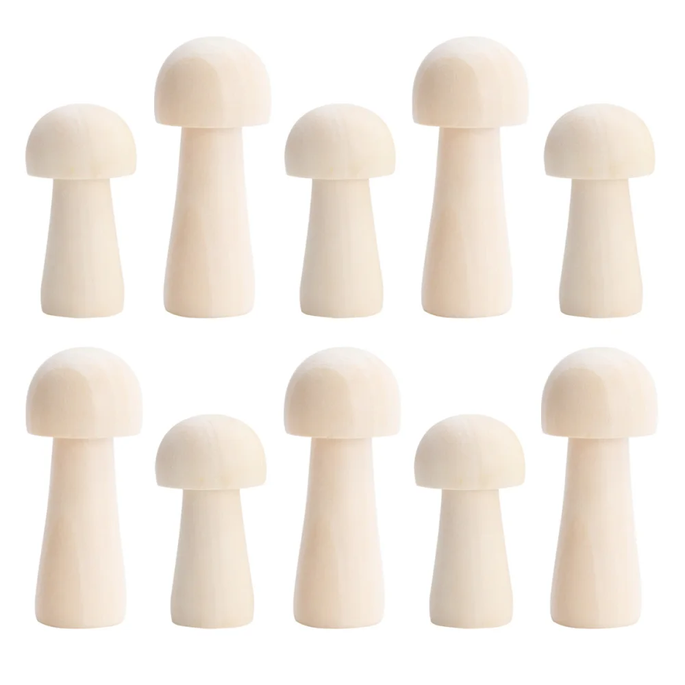 10 шт. деревянные декоративные куклы в форме Грибов|Игровые наборы c куклой| |