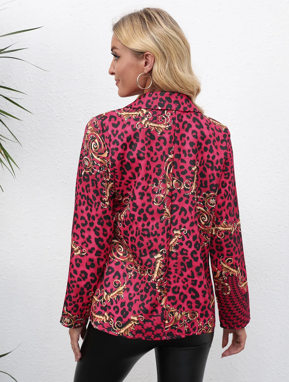 Женское короткое пальто на пуговицах, повседневная одежда в европейском и американском стиле с леопардовым принтом на весну и осень, Прямая... от AliExpress WW