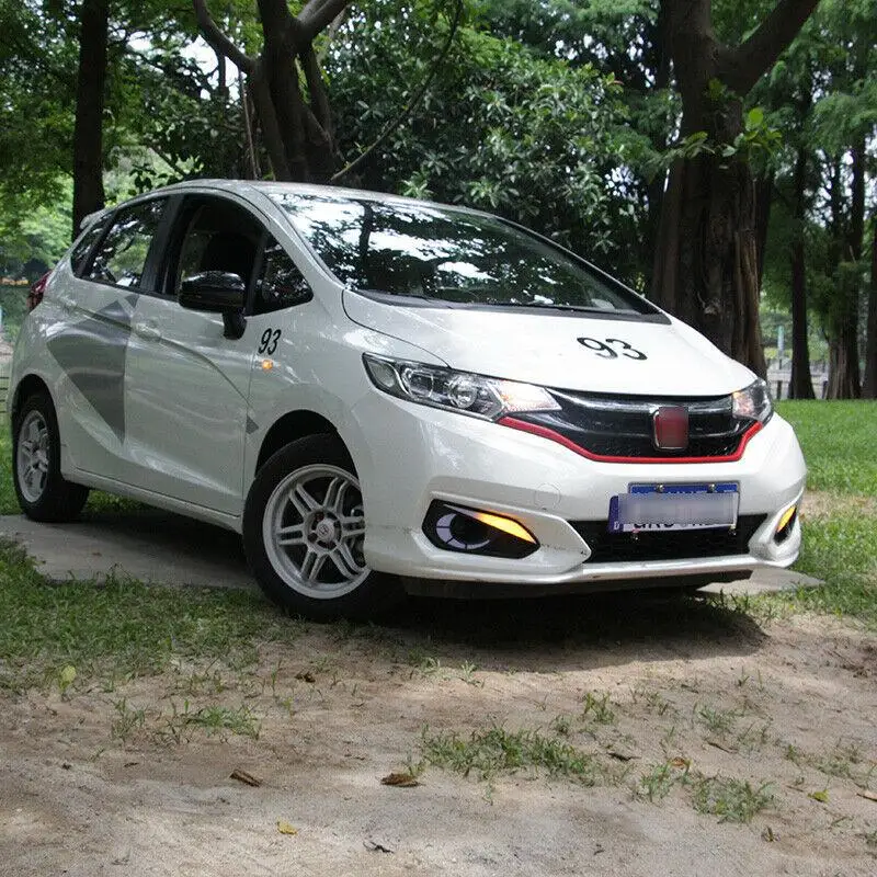 

Car Daytime Running Lights DRL With Yellow Turn Signal For Honda Fit 2018