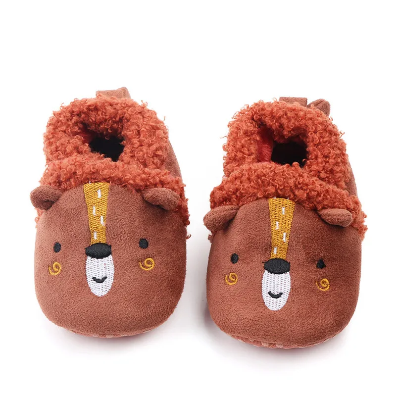 2250-04 Игрушка в виде животного для детской кроватки для маленьких мальчиков и девочек малыш новорожденный младенец мультфильм мягкая подошва Нескользящая Милая теплая обувь для малышей с изображением животных - Цвет: 2250-04