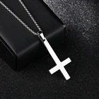Мужской Перевернутый крест St Peter, черный перевернутый крест, ожерелье из титановой стали, чокер, ювелирные изделия