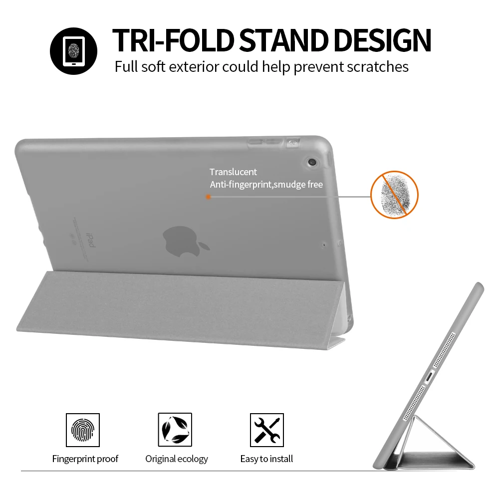Чехол для iPad Air 1 из искусственной кожи силиконовый защитный чехол умный Apple ipad A1474