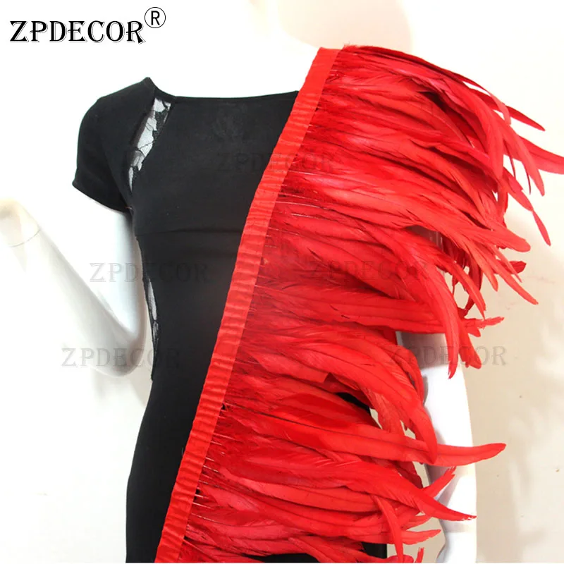 ZPDECOR 1 ярд стандартная отделка качественное украшение для одежды перья рукоделия