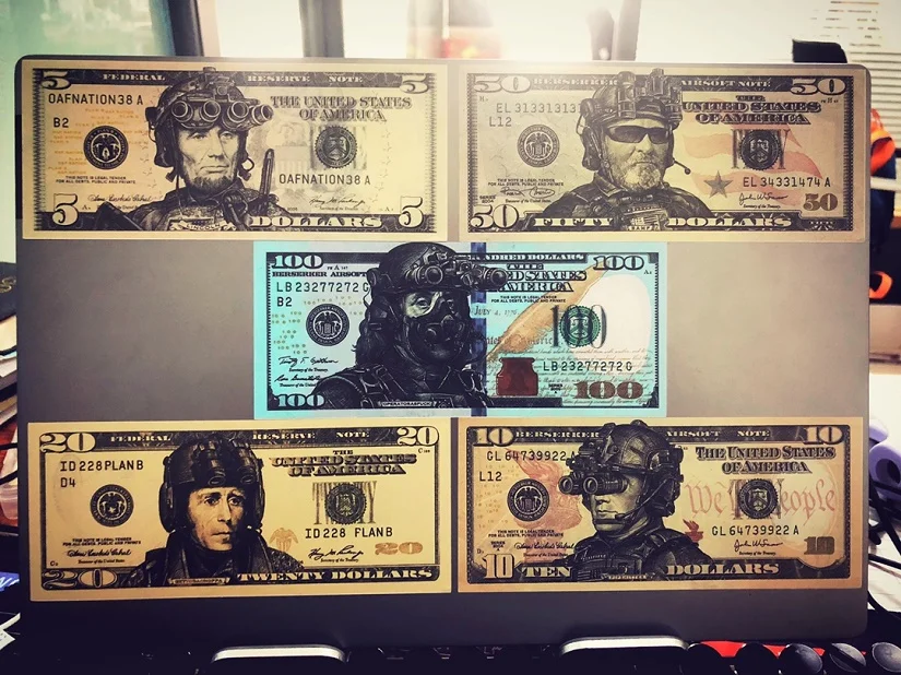 Наклейки в виде тактических долларов 5/10/20/50/100 США чемодан блокнот Канцтовары