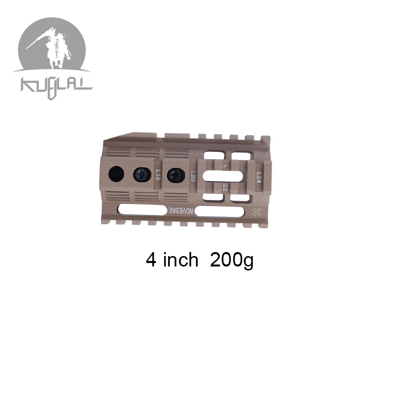 4 inch Tan Охотничьи аксессуары Пикатинни 4''7''9''12'' Тактический страйкбольный гелевый бластер поручень рельсовая система - Цвет: 4 inch Tan