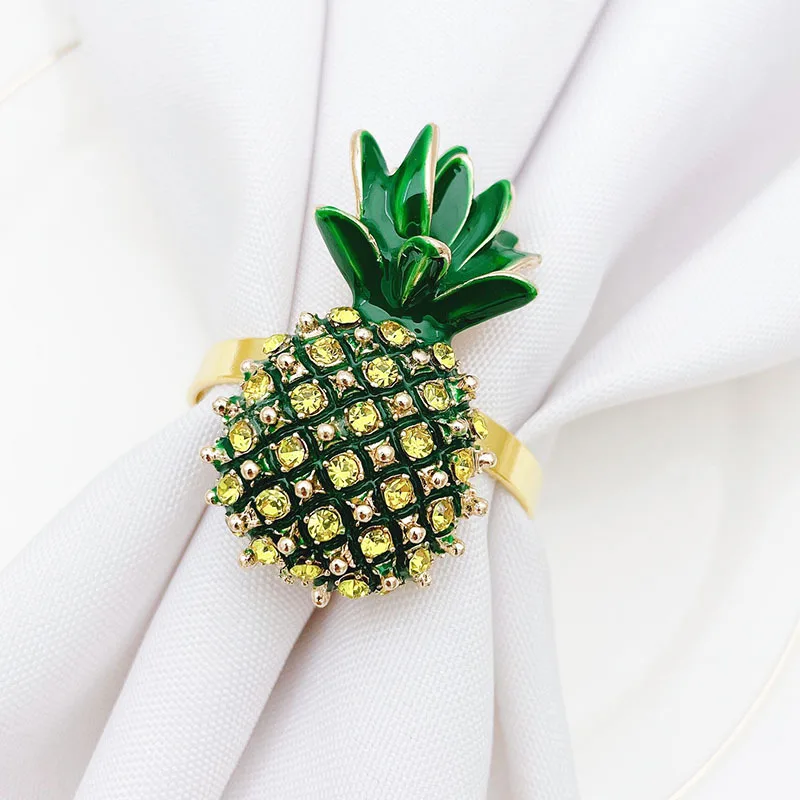 

Кольцо для салфеток с имитацией ананаса, растения, Пряжка для фруктов, муки, модель отеля, кольцо для салфеток, товары Вечерние