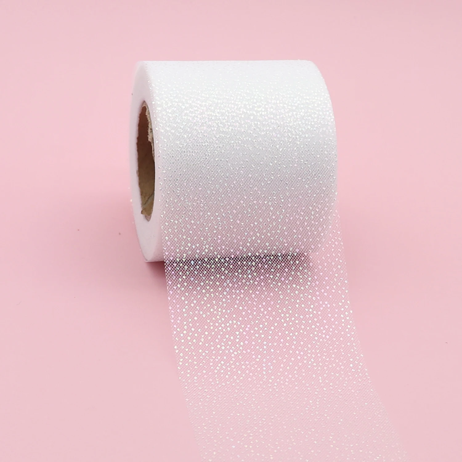 25 ярдов 6 см симфония Привлекательный Серебристый горошек тюль рулон органзы