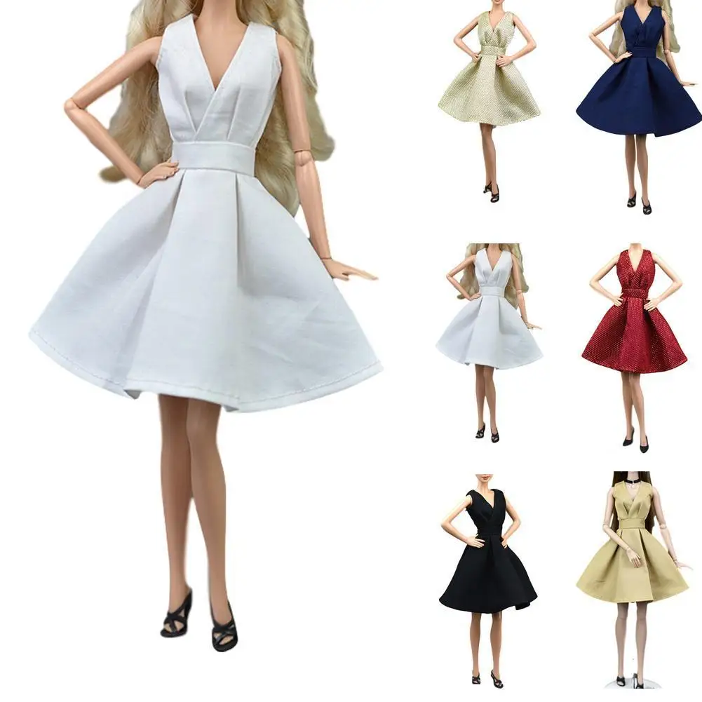 

30 см Кукольное платье классическое маленькое черное платье многоцветное M8R9