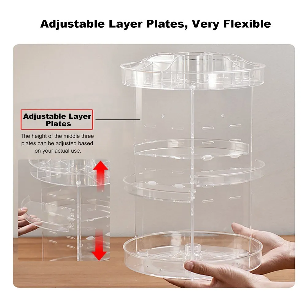 Многофункциональная косметическая коробка для хранения Прозрачная Акриловая