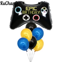 7pcs 6849cm video game controller foil helium latex balloon birthday party supplies toys children decoration props tool ball