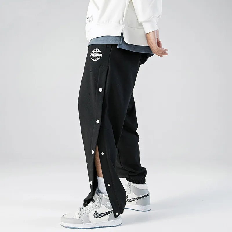 

Брюки мужские свободные драпированные, модные спортивные штаны с надписью, повседневные уличные штаны, весна