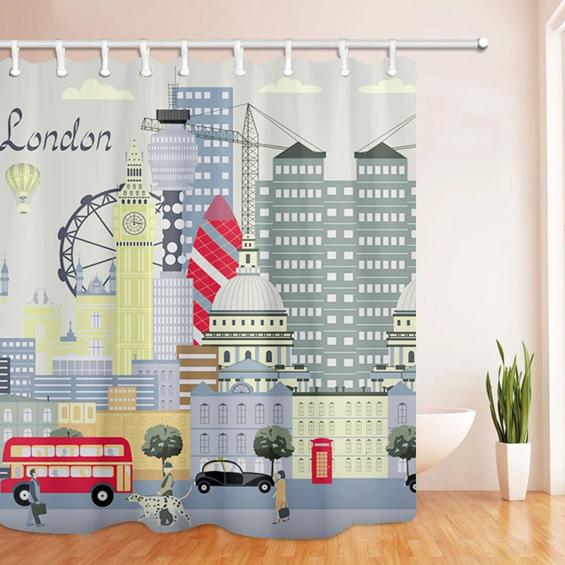 

Nordic style green tropical plant shower curtain cartoon elephant animal waterproof mold polyester screen printing curtain Asase