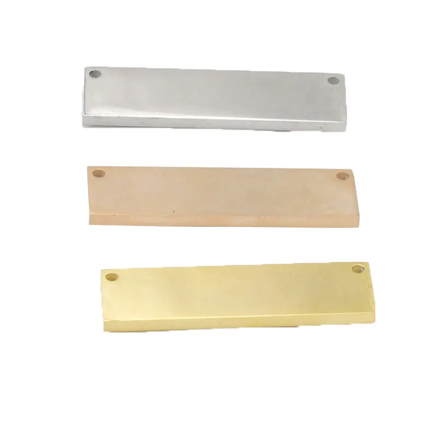 

20 шт., прямоугольные подвески из нержавеющей стали, 35 х10 мм