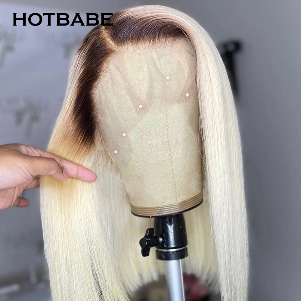 T4/613 Bob Wig 13x6 HD Transparent Lace Front Human Hair Wigs 613 Blonde Lace Frontal Wig Straight Lace Front Wig Short Bob Wigs