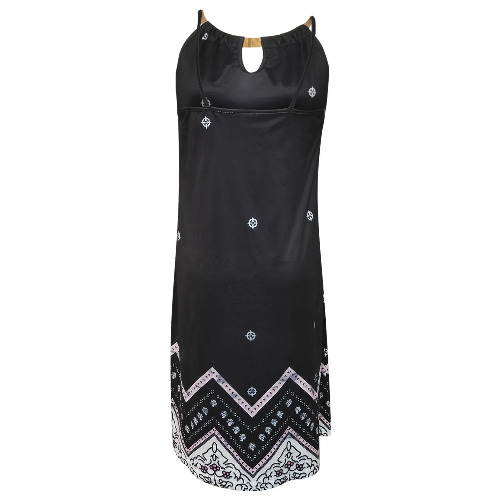 

Mini sexy dress 2021top Women's Summer Casual Fashion Metal Hanging Neck Print Sleeveless Dress robe femme esummer hot #9