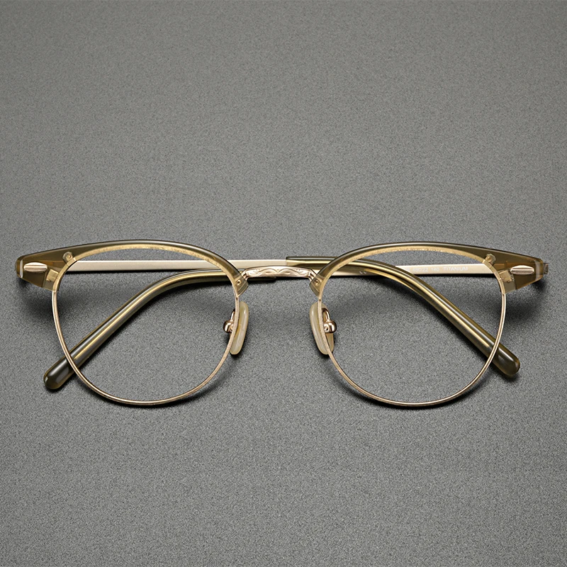 

Vintage glasses frame men Classic Retro round Ballard titanium optical eyeglasses Myopia Reading women prescription eyewear