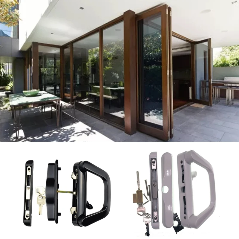 

Door Handle Diecast Replacement for Sliding Doors Mortise-Style Reversible Hole Spacing for Mortise Style Locks