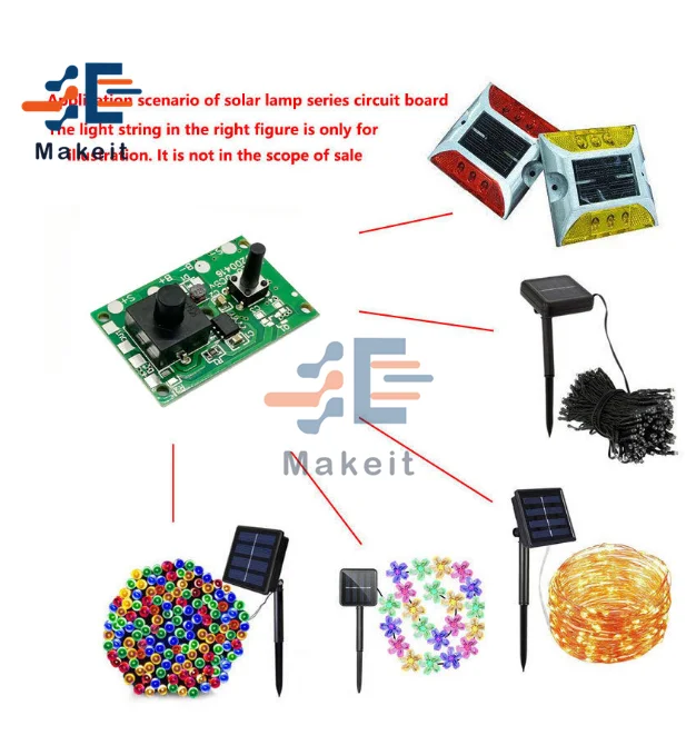 1 2 V солнечный светильник строка Управление доска печатная плата с