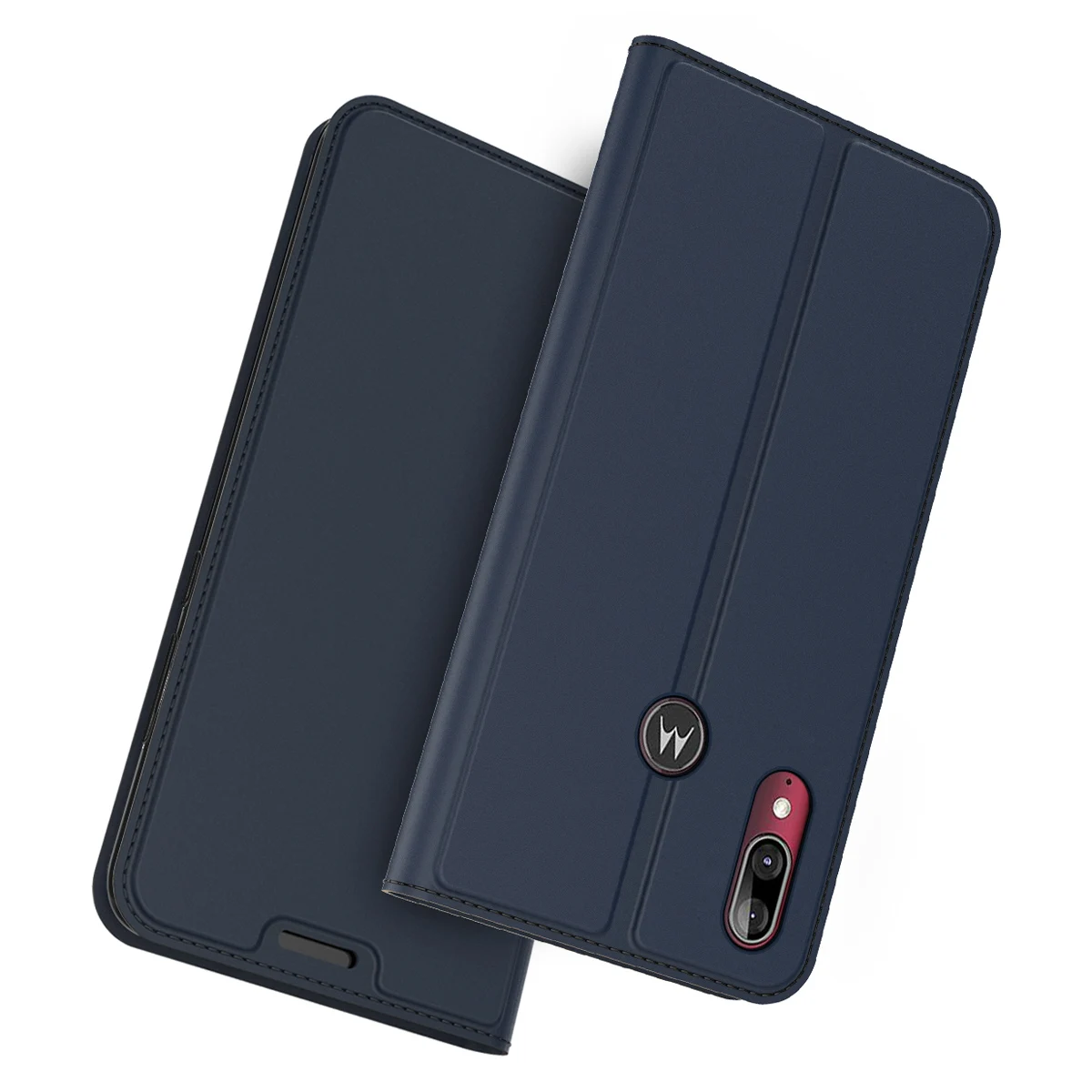 Для Motorola Moto E6 Plus, кожаный защитный чехол с отделением для карт, откидной Чехол-подставка для Motorola Moto E6 Play, противоударный чехол