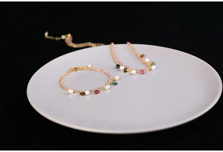 

Krasivaya Natural Stone With Pearl Hand Made Bracelet For Girls Women Jewelry Lover Gift