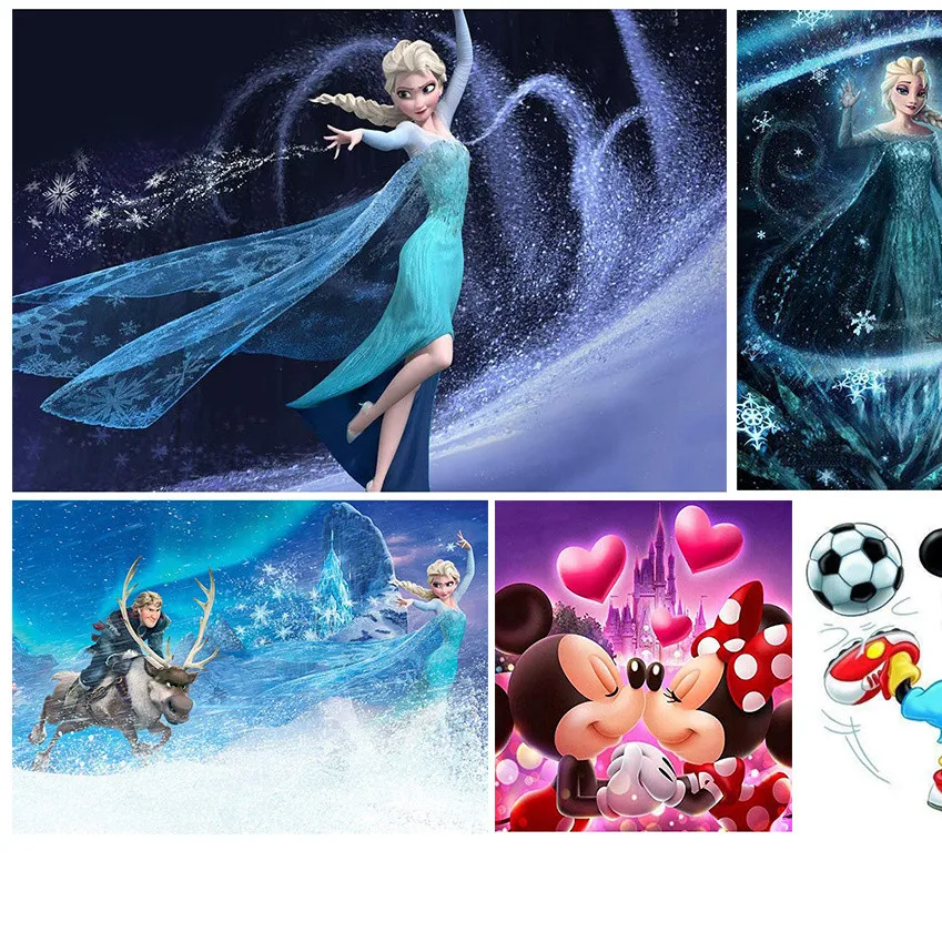 

Алмазная 5D картина «сделай сам» Disney, Набор для вышивки крестиком с цветами, мозаика, полноразмерная вышивка, домашний декор, подарок на Рожд...