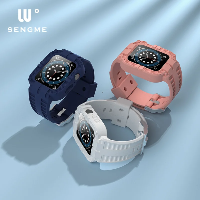 Чехол для часов Apple Watch Series 7 45 мм 41 спортивный ремешок смарт-часов Iwatch 6 SE 5 4 3 2 38 40 44 |