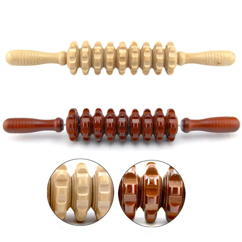 

Полезная Спортивная полная кожа, деревянная роликовая палочка, инструмент для восстановления точки запуска, массажная палочка для глубоко...