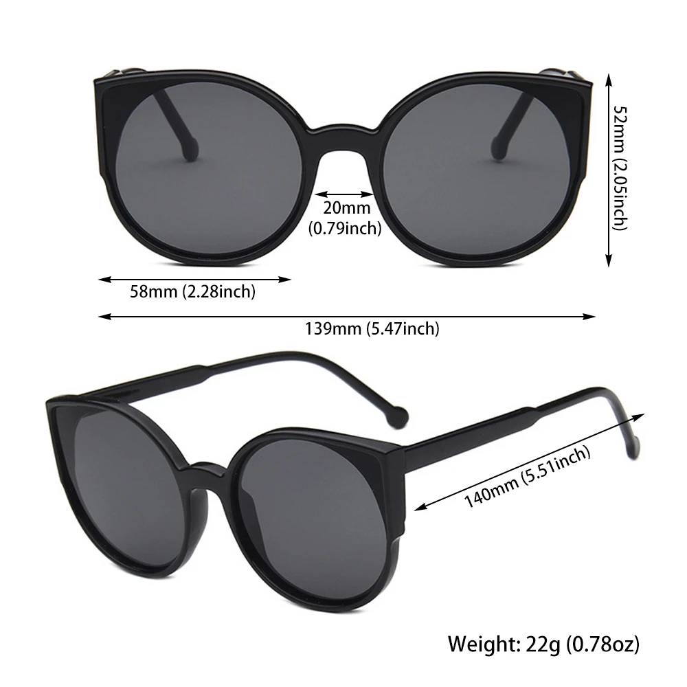 

Cat Eyes Women's Sunglasses UV400 Protection Eyewear Super Light Frame Reflective Coated Vintage Sunglasses for Driving Fishing