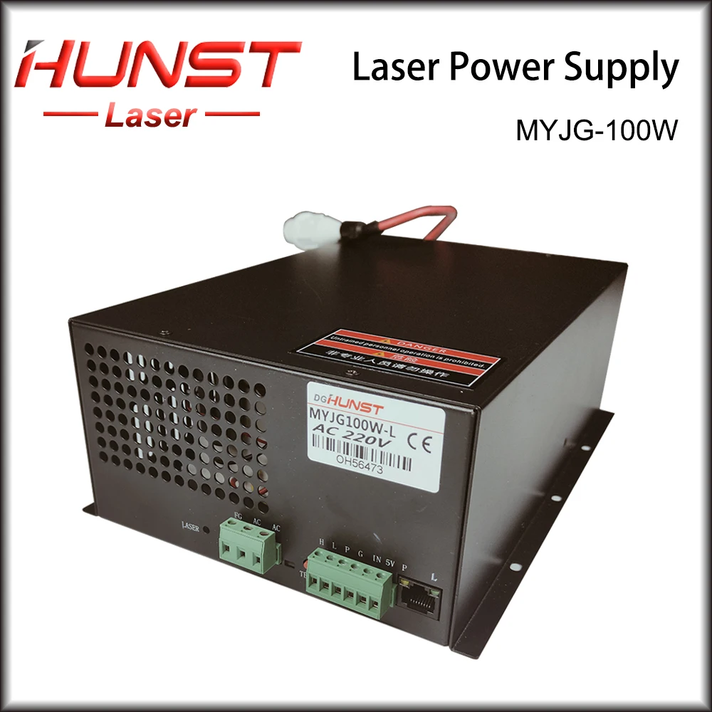 

Hunst 80w Co2 Laser Power Supply MYJG-100W LED For Co2 Engraving Cutting Machine Laser Tube